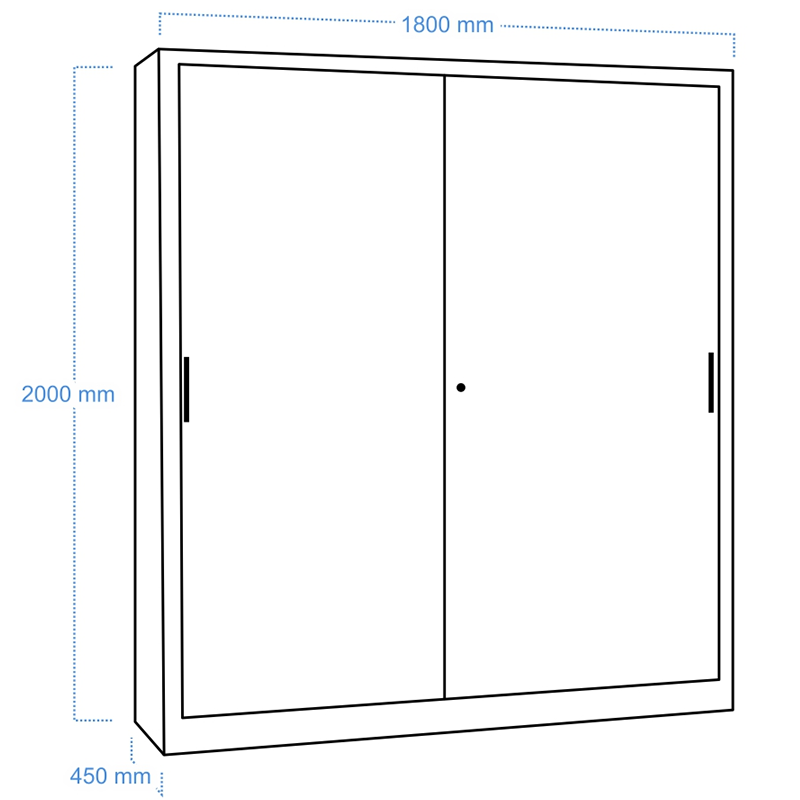 Dulap cu usi glisante SLIDE 2000/1800