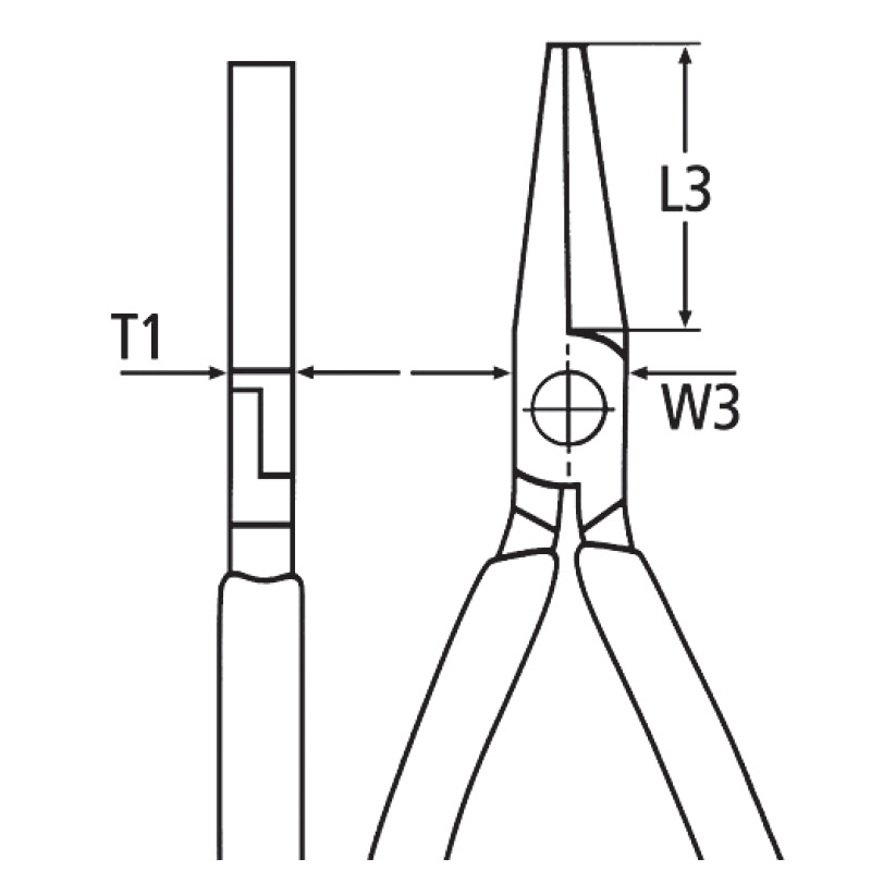 Cleste cu varf plat, 125 mm