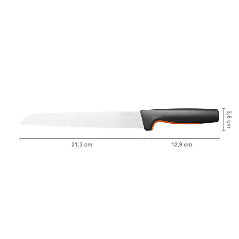 Cutit de paine, Fiskars, FunctionalForm, lama inoxidabila, 21.3 cm