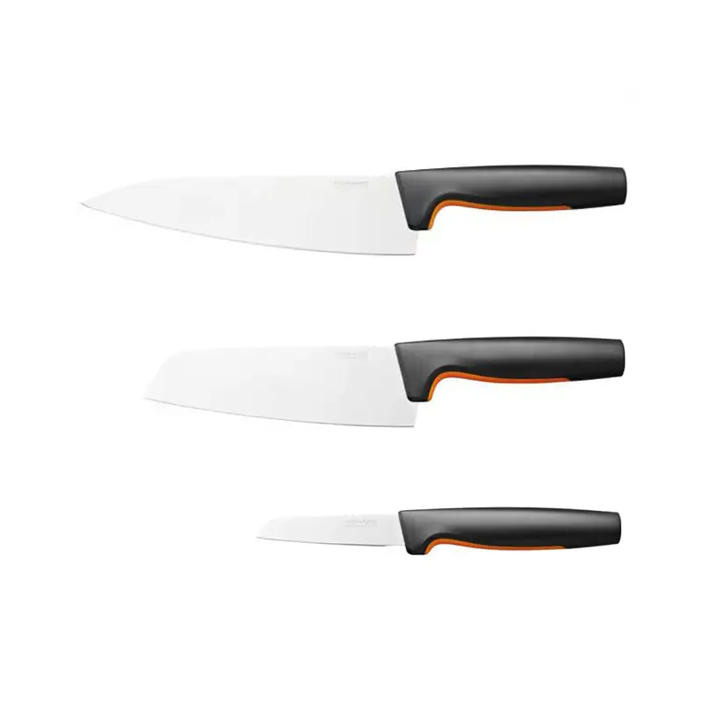 Set suport cu 3 cutite, Fiskars, FunctionalForm, lame inoxidabile