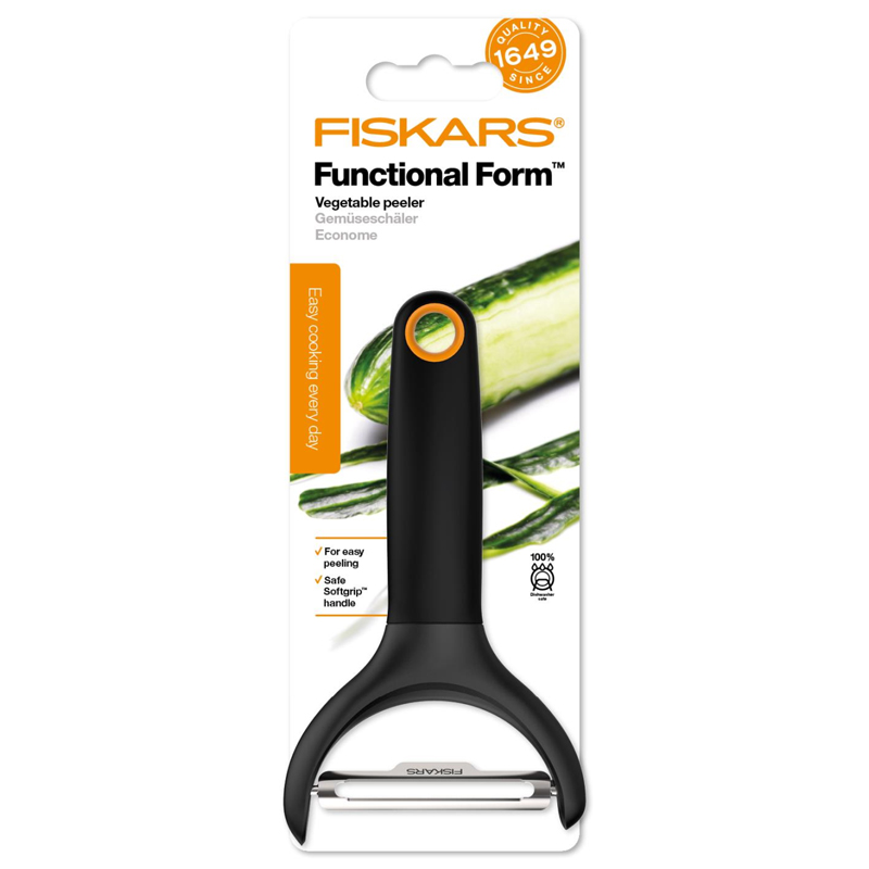 Dispozitiv de curatat legume, Fiskars, FunctionalForm, lama mobila, 151 mm, 40 g