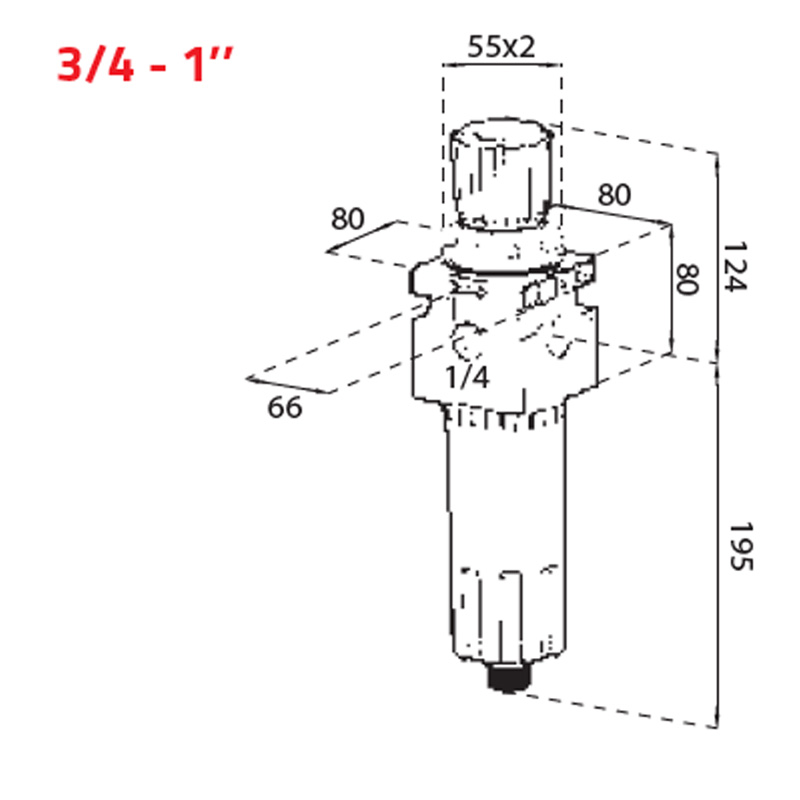 Grup de filtrare-reglare presiune 3/4