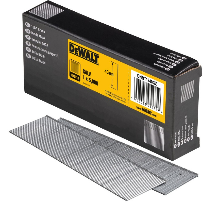 Cuie in banda fara cap, 5000 buc, 1.25x40mm, 18GA, DeWalt