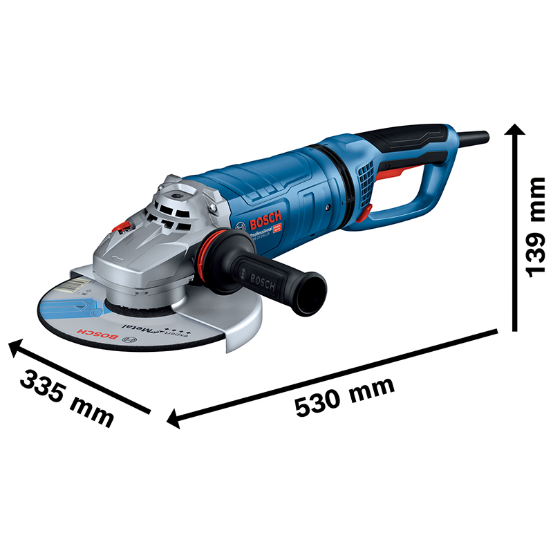 Polizor unghiular 230mm, 2700W tip GWS 27-230 JR