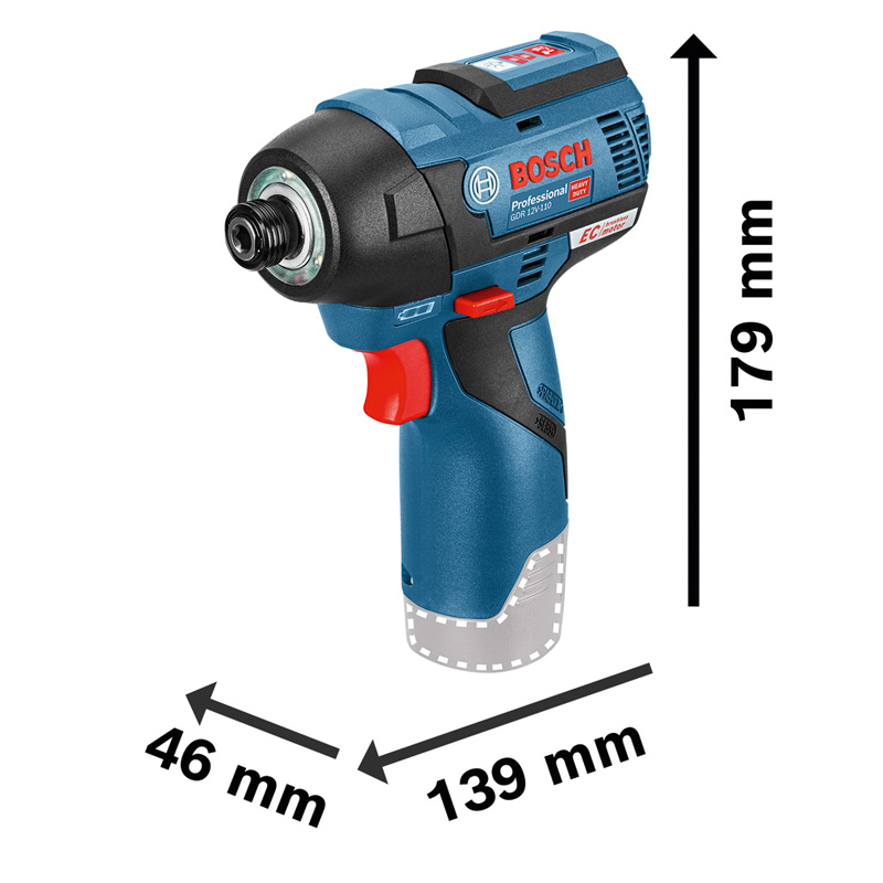 Masina de insurubat cu impact 12V, Max. 110 Nm, 1/4