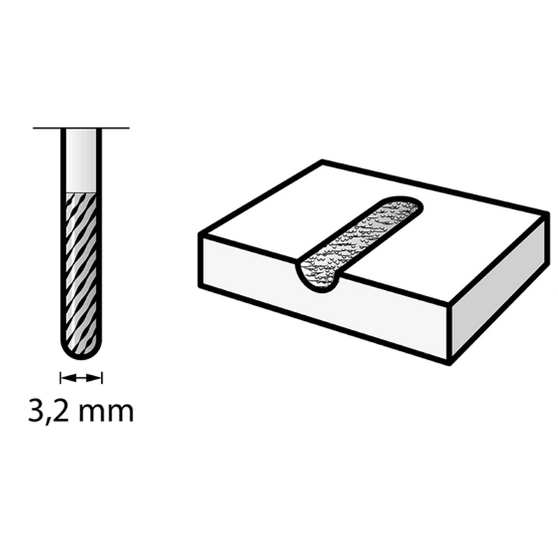 Freza taiere, carbura de wolfram, varf ascutit, 3.2 mm DREMEL 9903