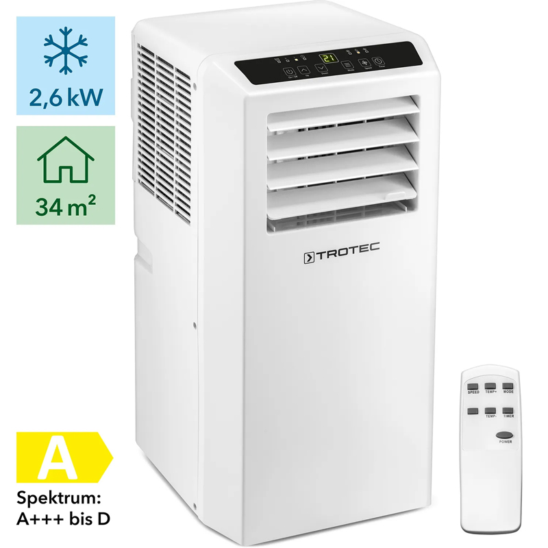 Aparat de aer conditionat portabil Trotec, tip PAC2610S, 2.6 kW, 320m³/h