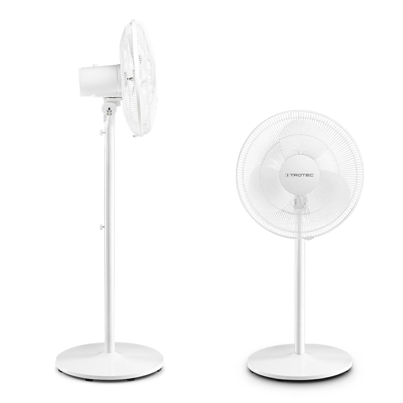 Ventilator pe picior Trotec, tip TVE23S, alb, 50 W, 40 cm, 3 viteze