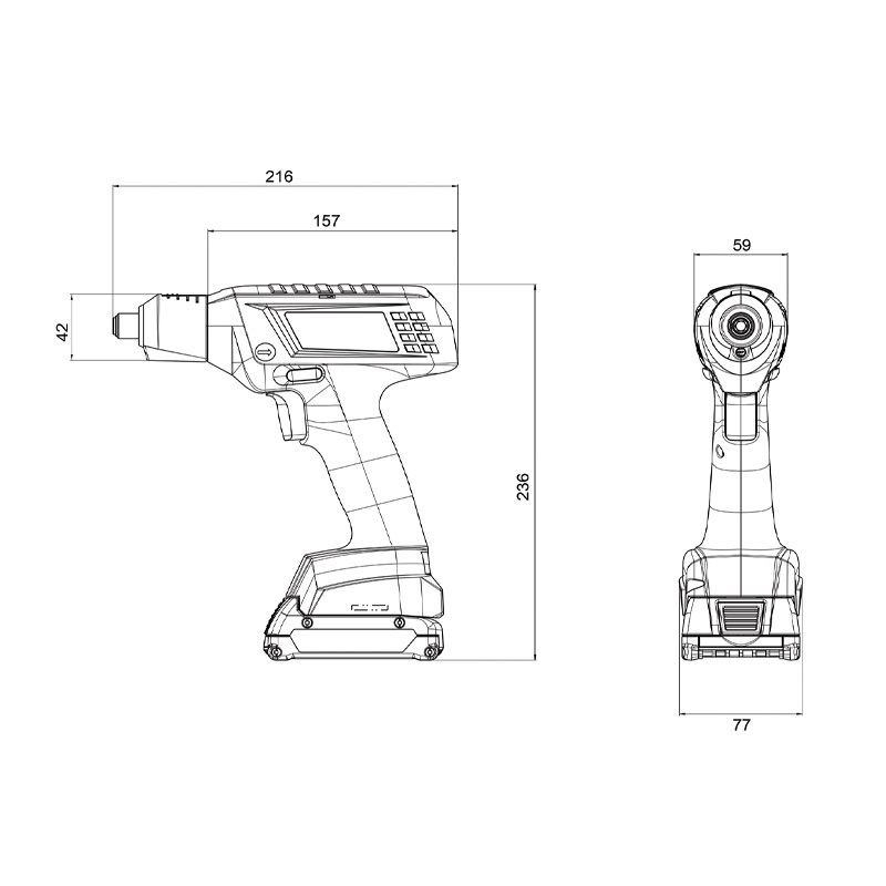 Surubelnita industriala cu acumulatori Li-Ion 18V, 2-12Nm, 1/4