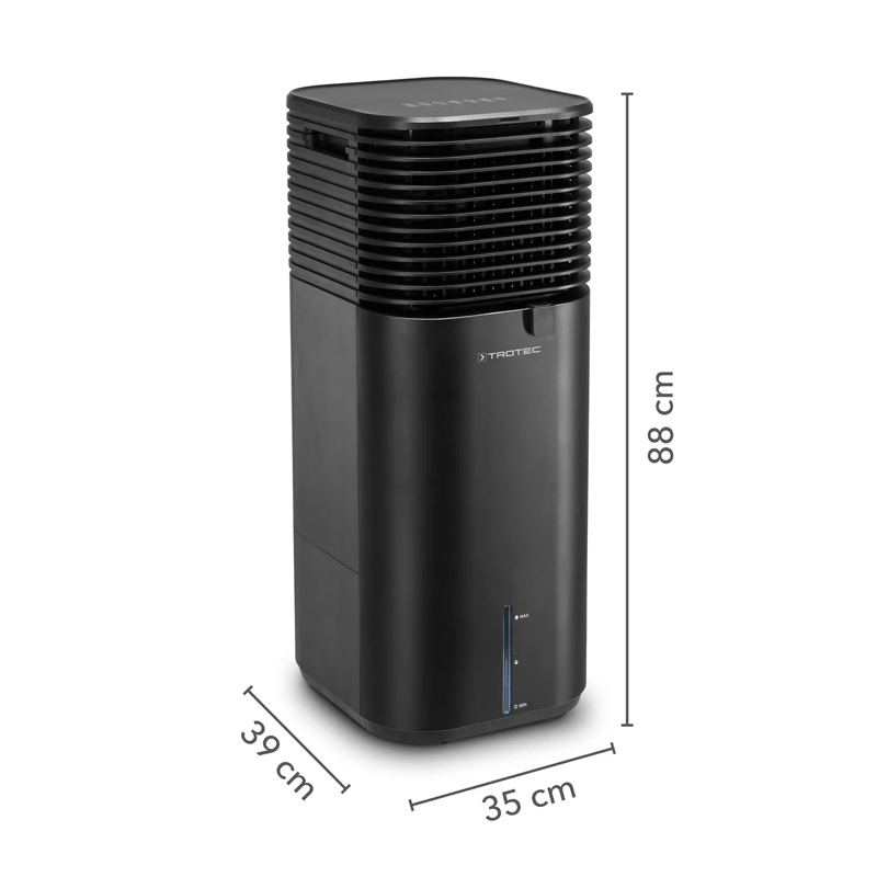 Aircooler - Racitor de aer portabil, umidificator, Trotec, tip PAE50, negru, 145 W, 750m³/h, 4 viteze