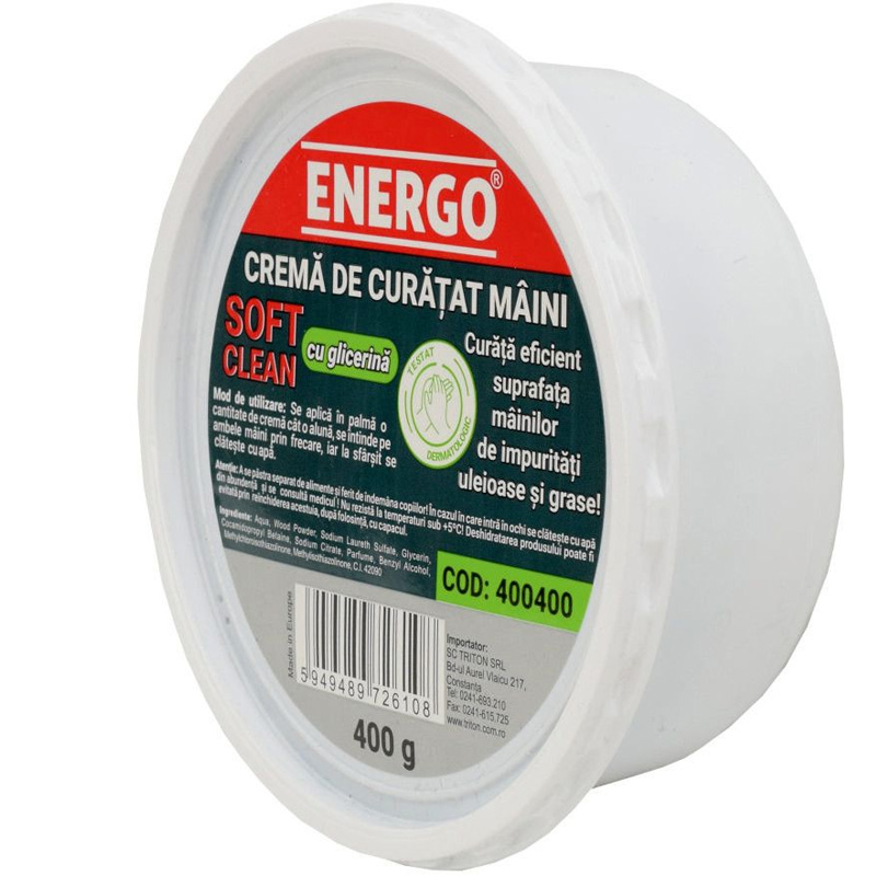 Crema pentru curatat mainile, 400 ml ENERGO SOFT CLEAN