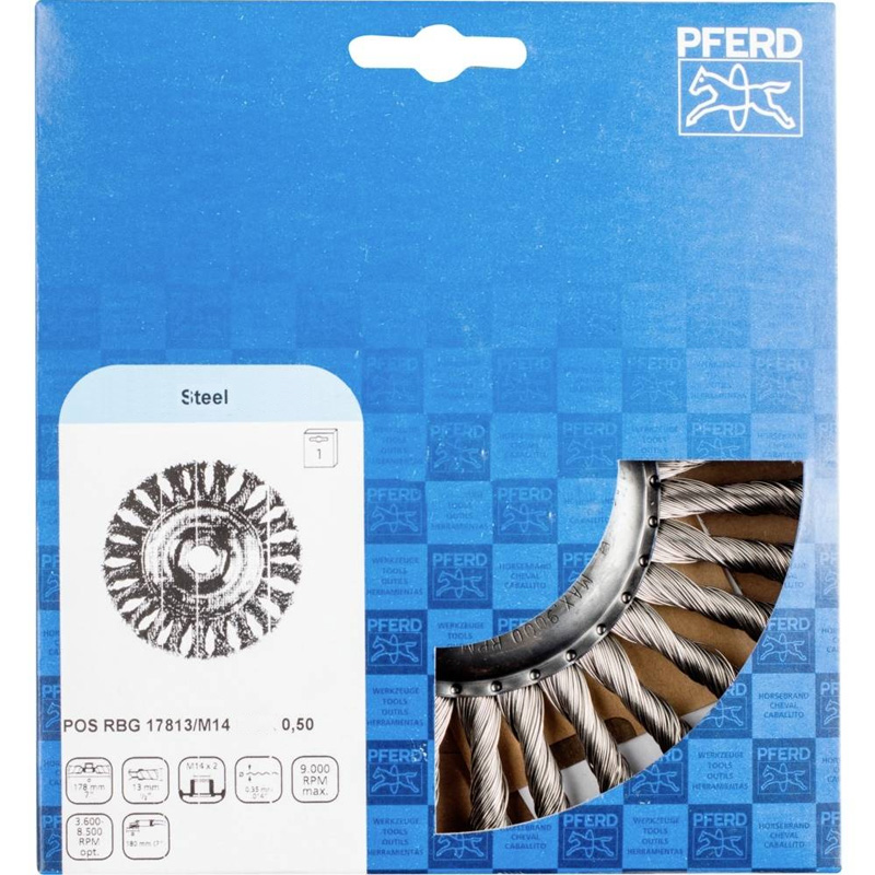 Perie sarma disc otel rasucit 180 mm, filet M14, PFERD