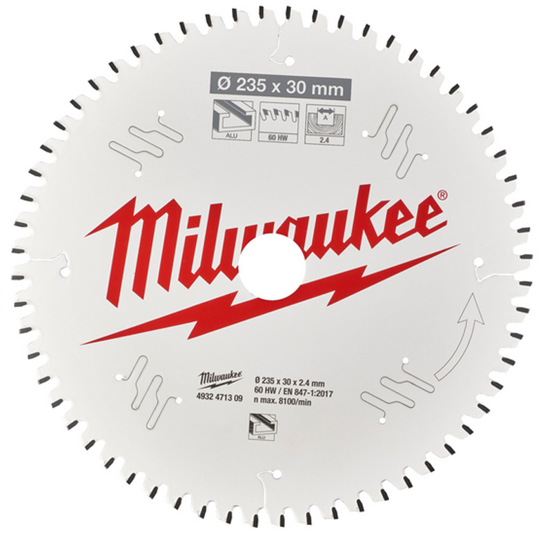 Panza circular de mana, pentru lemn, 235x60TF, Milwaukee CSB P