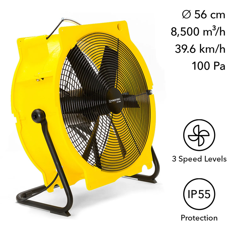 Ventilator industrial de podea Trotec, 410W, 56cm, 3 trepte, tip TTV7000