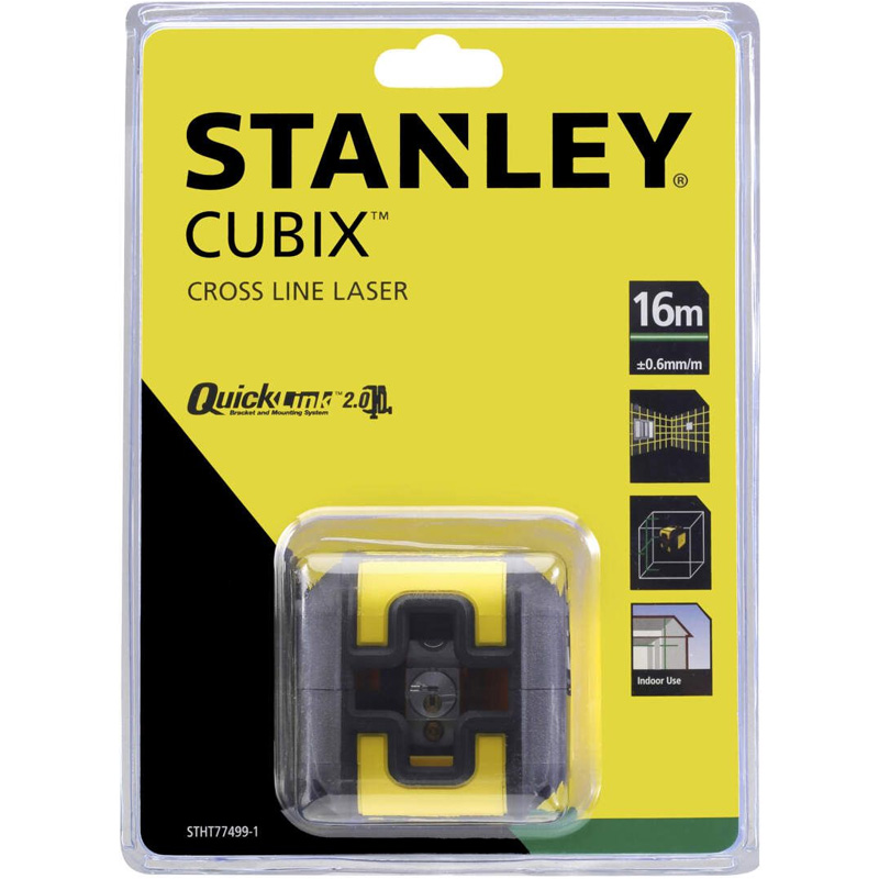 Nivela laser in cruce, verde, 16 m, STANLEY Cubix 