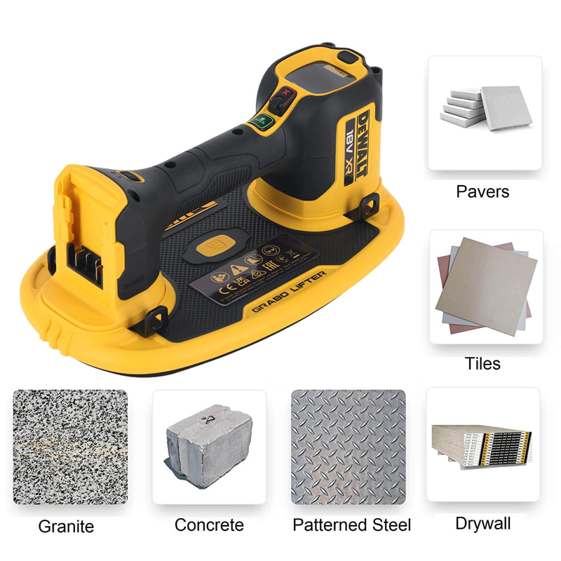 Ventuza electrica cu vacuum DeWalt Grabo, SOLO (fara incarcator si acumulator)