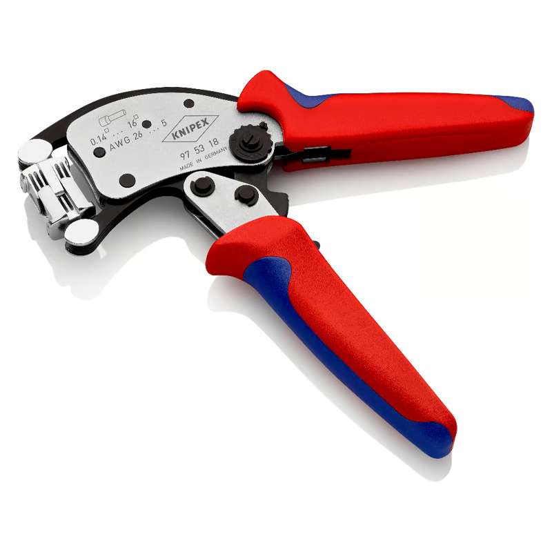 Cleste de sertizat ferule cu autoreglaj, cap de sertizare rotativ, Knipex, tip Twistor16