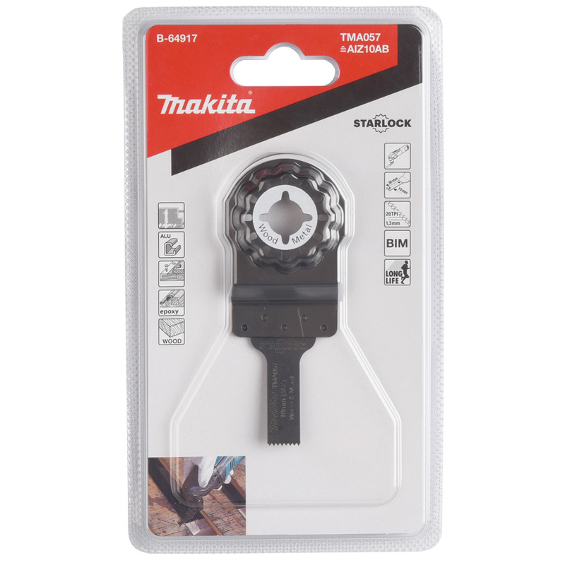 Lama (panza) pentru masini multifunctionale (ferastraie electrice), 10x30 mm, 20 TPI, tip TM StarLock BIM pentru lemn si metale, Makita