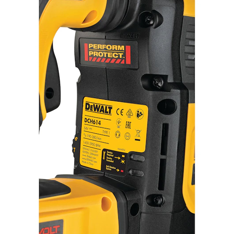 Ciocan rotopercutor SDS-Max  54V Li-Ion XR FLEXVOLT, 2 x 9.0 Ah, 45 mm, DeWALT tip DCH614X2-QW