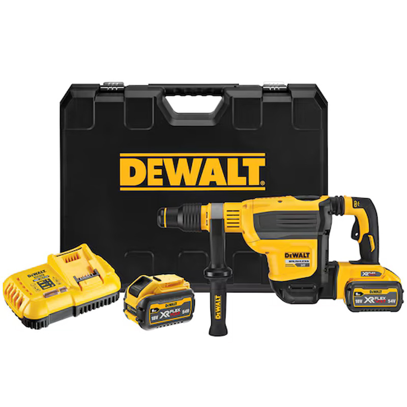 Ciocan rotopercutor SDS-Max  54V Li-Ion XR FLEXVOLT, 2 x 9.0 Ah, 45 mm, DeWALT tip DCH614X2-QW