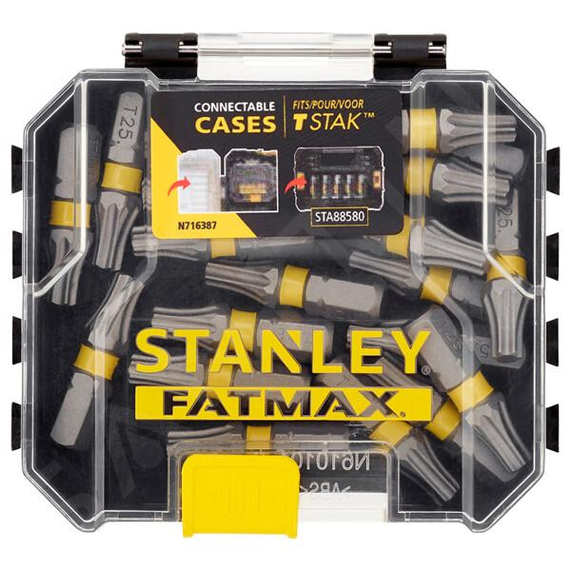 Set 20 varfuri (biti) de impact, T25 x 25 mm, STANLEY® 1/4