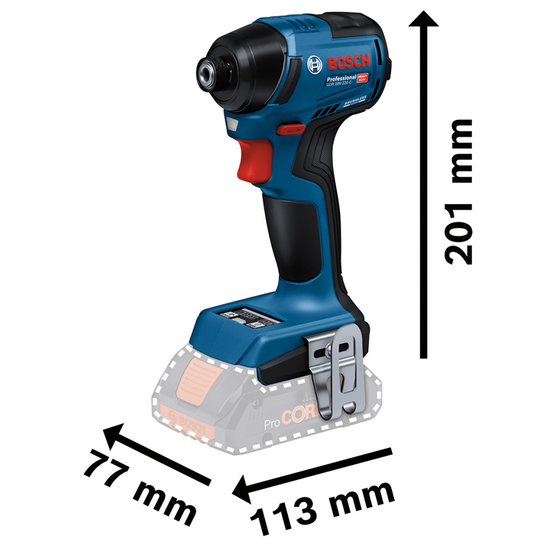 Masina de insurubat cu impact cu 2 acumulatori 18V, 2x5.0 Ah, 1/4