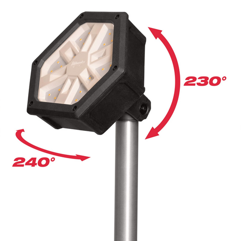 Proiector  Milwaukee LED M18™ cu acumulatori 18V Li-Ion 2x5.0 Ah, tip M18SAL2-502B