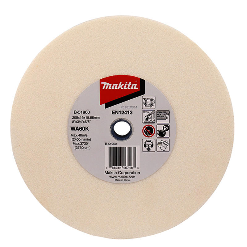 Disc pentru slefuire / polizare metal, 205 x 15.88 x 19 mm, WA60K, Makita tip B-51960