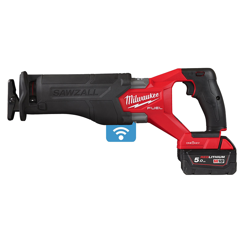 Fierastrau alternativ (sabie) cu 2 acumulatori 18V 5Ah + Accesorii, Milwaukee SAWZALL™ M18 FUEL™, tip M18FSZ100P-502P