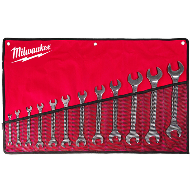 Set 12 chei fixe duble, 6x7 - 30x32 mm, Milwaukee