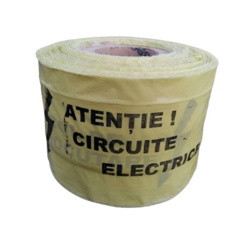 Banda avertizare galbena pentru cabluri electrice, 150mm x 250m