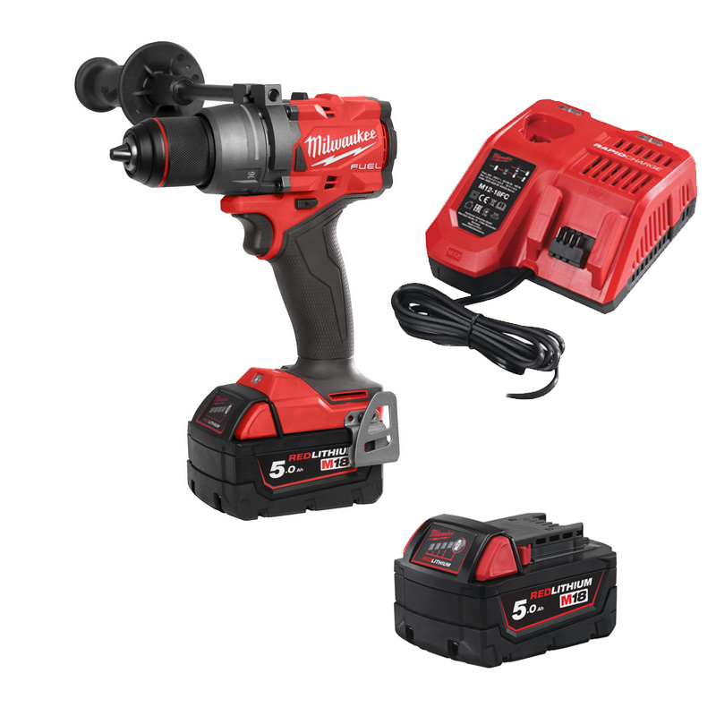 Masina de gaurit/insurubat cu 2 acumulatori 18V 5.0Ah, 158 Nm, MIlwaukee tip M18FDD3-502X