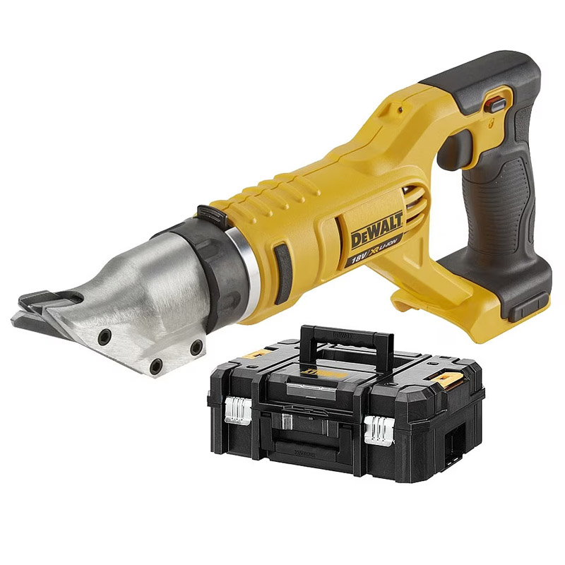 Foarfeca pentru tabla 1.3 mm cu cap rotativ si acumulatori Li-Ion 18V XR, SOLO, in geanta TSTAK, DeWalt DCS491NT-XJ