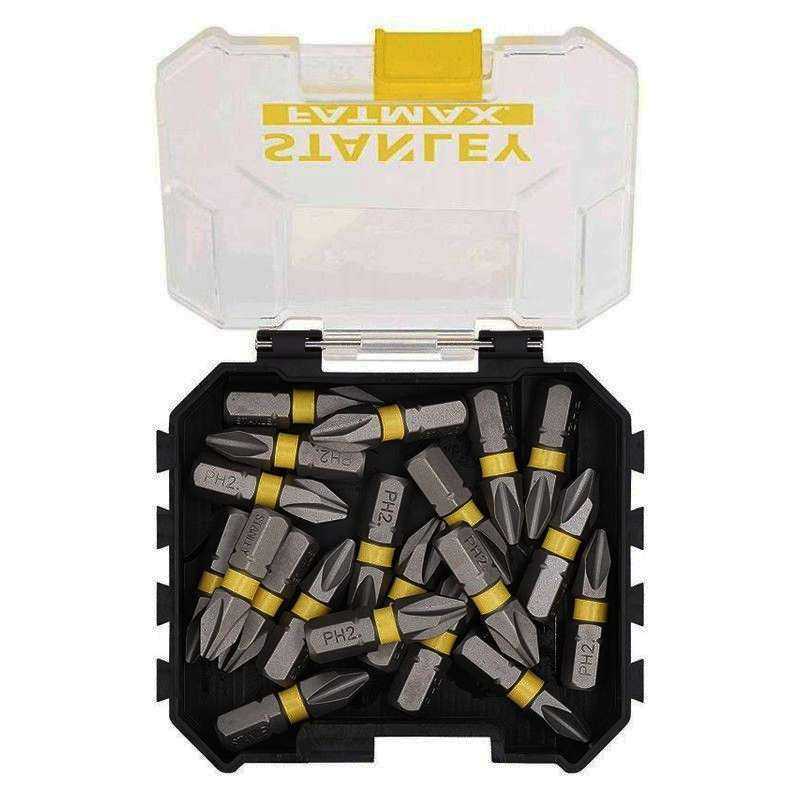 Set 20 varfuri (biti) de impact, PH2 x 25 mm, STANLEY® 1/4