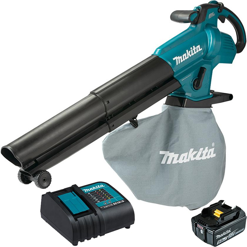 Suflanta cu functie de aspirare cu acumulatori Li-Ion 18V, 5Ah, Makita DUB187T001