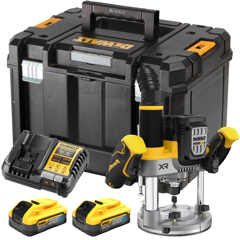 Masina de frezat verticala DeWalt, 18V, 2x5Ah PowerStack, in TSTAK, DCW620NT-XJ