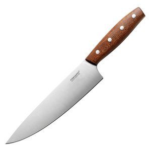 Cutitul bucatarului, Fiskars, Norr, lama inoxidabila, maner lemn Kebony, 20 cm