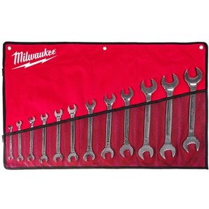 Set 12 chei fixe duble, 6x7 - 30x32 mm, Milwaukee