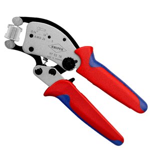 Cleste de sertizat ferule cu autoreglaj, cap de sertizare rotativ, Knipex, tip Twistor16